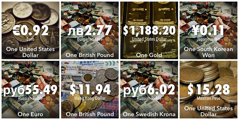 Numerous Currencies