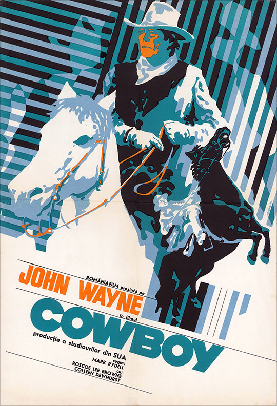 A Romanian John Wayne movie poster!